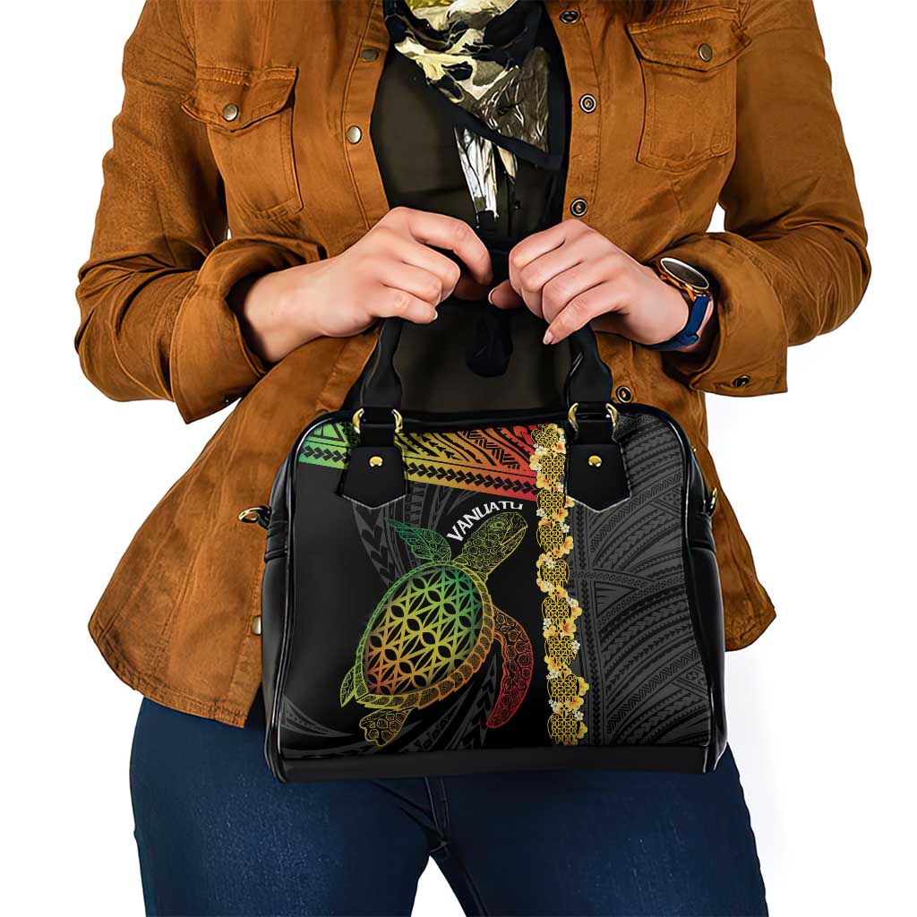 Vanuatu Sand Drawing Turtle Shoulder Handbag Happy Independence Day
