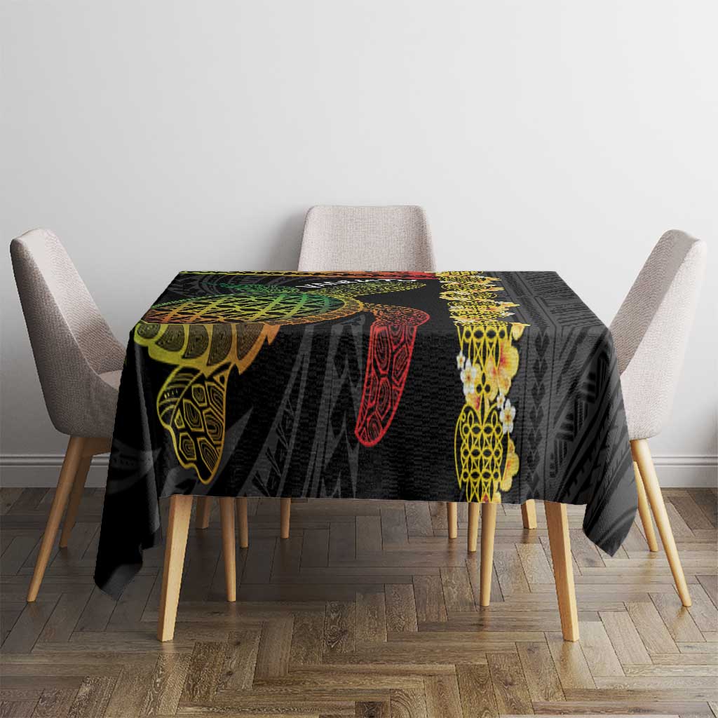 Vanuatu Sand Drawing Turtle Tablecloth Happy Independence Day LT14 - Polynesian Pride