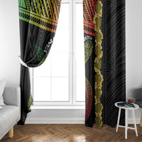 Vanuatu Sand Drawing Turtle Window Curtain Happy Independence Day LT14 - Polynesian Pride