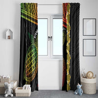 Vanuatu Sand Drawing Turtle Window Curtain Happy Independence Day LT14 - Polynesian Pride