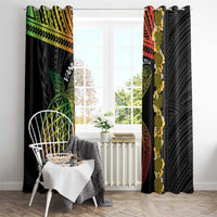Vanuatu Sand Drawing Turtle Window Curtain Happy Independence Day LT14 - Polynesian Pride