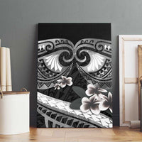 Black Polynesia Canvas Wall Art Tribal Pattern Tropical Frangipani LT14 - Polynesian Pride