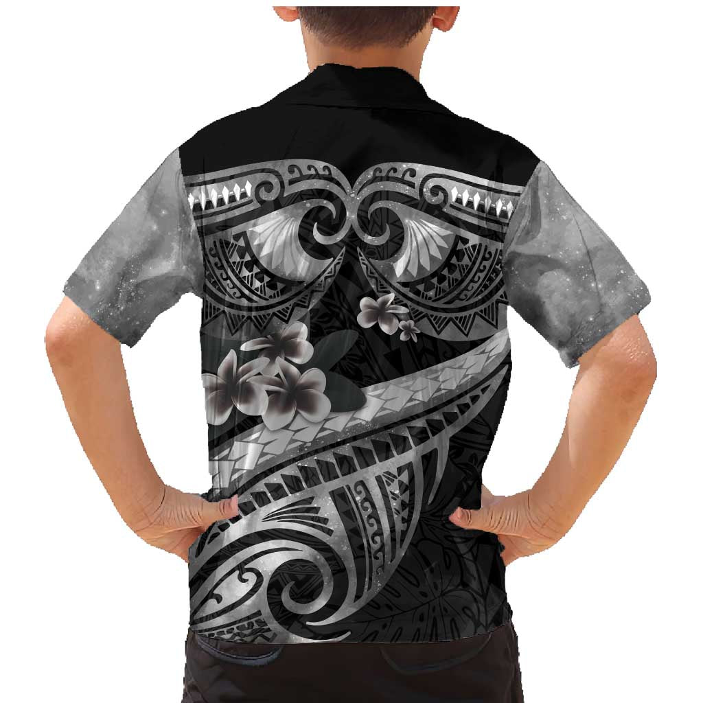 Black Polynesia Family Matching Mermaid Dress and Hawaiian Shirt Tribal Pattern Tropical Frangipani LT14 - Polynesian Pride