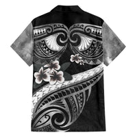 Black Polynesia Family Matching Puletasi and Hawaiian Shirt Tribal Pattern Tropical Frangipani LT14 - Polynesian Pride
