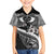 Black Polynesia Family Matching Puletasi and Hawaiian Shirt Tribal Pattern Tropical Frangipani