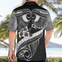 Black Polynesia Hawaiian Shirt Tribal Pattern Tropical Frangipani LT14 - Polynesian Pride