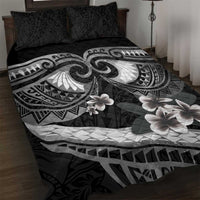 Black Polynesia Quilt Bed Set Tribal Pattern Tropical Frangipani LT14 Black - Polynesian Pride