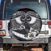 Black Polynesia Spare Tire Cover Tribal Pattern Tropical Frangipani LT14 Black - Polynesian Pride