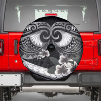 Black Polynesia Spare Tire Cover Tribal Pattern Tropical Frangipani LT14 - Polynesian Pride