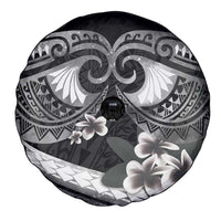 Black Polynesia Spare Tire Cover Tribal Pattern Tropical Frangipani LT14 - Polynesian Pride