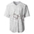 White Polynesia Baseball Jersey Tribal Pattern Tropical Frangipani