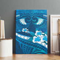Blue Polynesia Canvas Wall Art Tribal Pattern Tropical Frangipani LT14 - Polynesian Pride