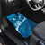 Blue Polynesia Car Mats Tribal Pattern Tropical Frangipani