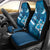 Blue Polynesia Car Seat Cover Tribal Pattern Tropical Frangipani