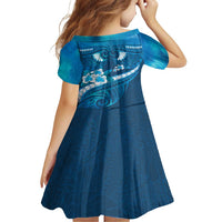 Blue Polynesia Family Matching Summer Maxi Dress and Hawaiian Shirt Tribal Pattern Tropical Frangipani LT14 - Polynesian Pride