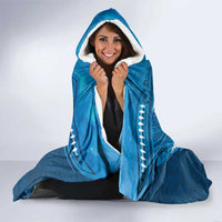 Blue Polynesia Hooded Blanket Tribal Pattern Tropical Frangipani LT14 - Polynesian Pride