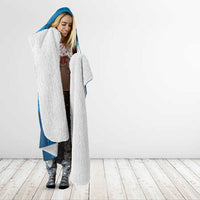 Blue Polynesia Hooded Blanket Tribal Pattern Tropical Frangipani LT14 - Polynesian Pride
