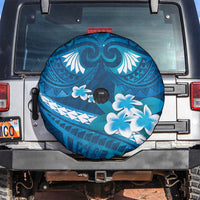Blue Polynesia Spare Tire Cover Tribal Pattern Tropical Frangipani LT14 Blue - Polynesian Pride