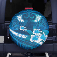 Blue Polynesia Spare Tire Cover Tribal Pattern Tropical Frangipani LT14 - Polynesian Pride