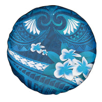 Blue Polynesia Spare Tire Cover Tribal Pattern Tropical Frangipani LT14 - Polynesian Pride
