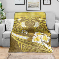 Gold Polynesia Blanket Tribal Pattern Tropical Frangipani LT14 - Polynesian Pride
