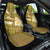 Gold Polynesia Car Seat Cover Tribal Pattern Tropical Frangipani