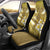 Gold Polynesia Car Seat Cover Tribal Pattern Tropical Frangipani