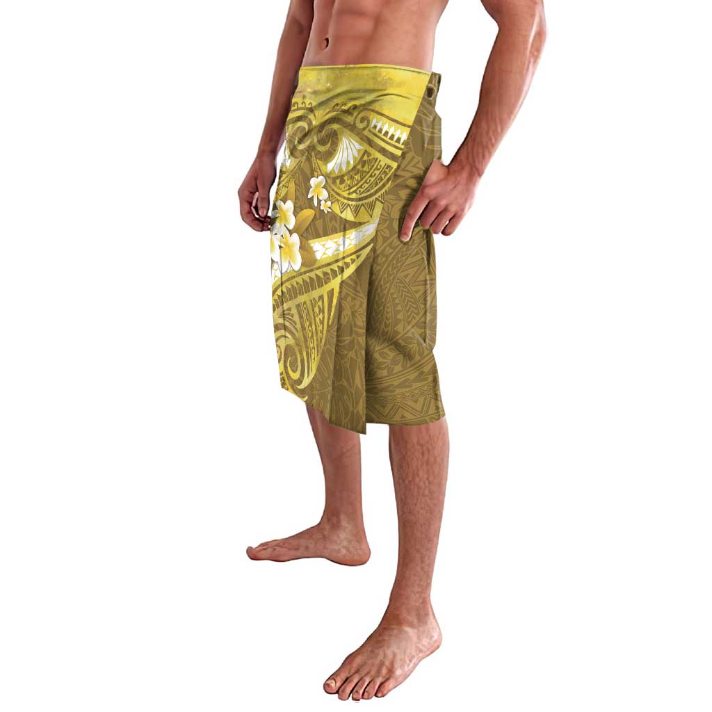 Gold Polynesia Lavalava Tribal Pattern Tropical Frangipani LT14 - Polynesian Pride