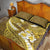 Gold Polynesia Quilt Bed Set Tribal Pattern Tropical Frangipani