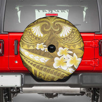 Gold Polynesia Spare Tire Cover Tribal Pattern Tropical Frangipani LT14 - Polynesian Pride