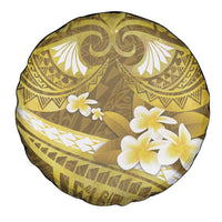 Gold Polynesia Spare Tire Cover Tribal Pattern Tropical Frangipani LT14 - Polynesian Pride