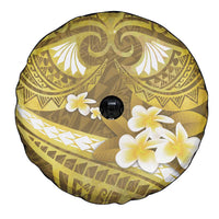 Gold Polynesia Spare Tire Cover Tribal Pattern Tropical Frangipani LT14 - Polynesian Pride