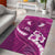 Pink Polynesia Area Rug Tribal Pattern Tropical Frangipani