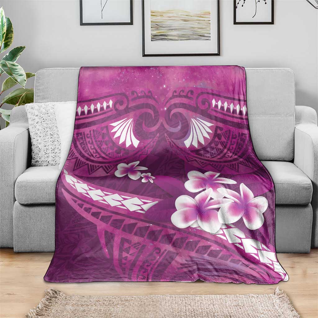 Pink Polynesia Blanket Tribal Pattern Tropical Frangipani LT14 - Polynesian Pride