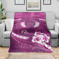Pink Polynesia Blanket Tribal Pattern Tropical Frangipani LT14 - Polynesian Pride