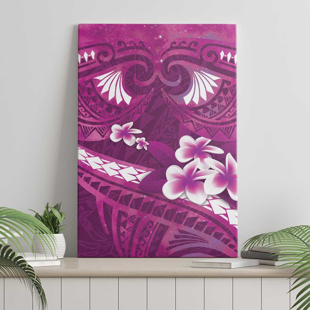 Pink Polynesia Canvas Wall Art Tribal Pattern Tropical Frangipani LT14 - Polynesian Pride