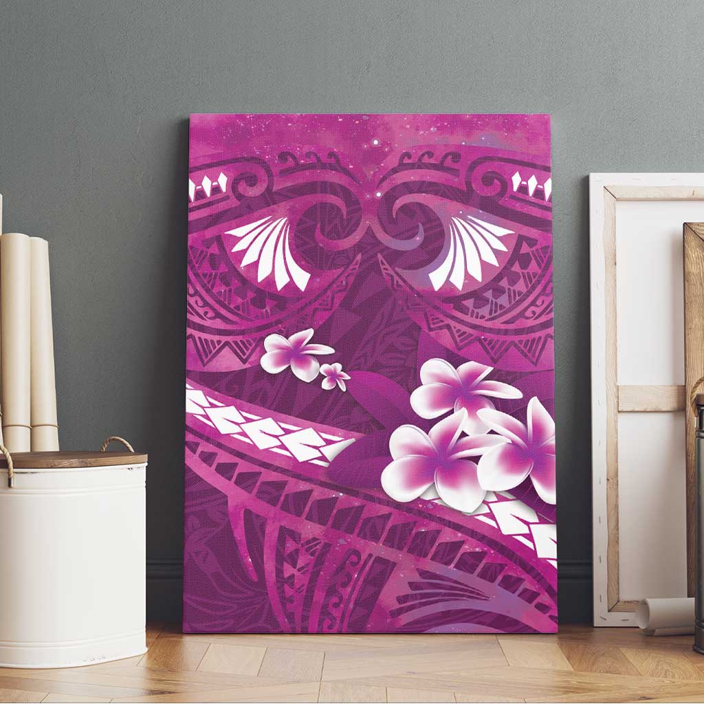 Pink Polynesia Canvas Wall Art Tribal Pattern Tropical Frangipani LT14 - Polynesian Pride