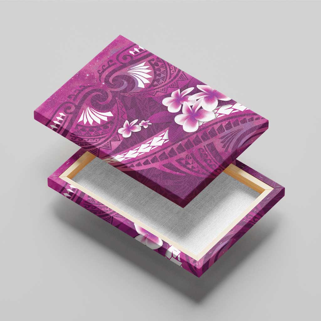 Pink Polynesia Canvas Wall Art Tribal Pattern Tropical Frangipani LT14 - Polynesian Pride