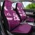 Pink Polynesia Car Seat Cover Tribal Pattern Tropical Frangipani