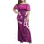 Pink Polynesia Family Matching Off Shoulder Maxi Dress and Hawaiian Shirt Tribal Pattern Tropical Frangipani