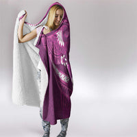 Pink Polynesia Hooded Blanket Tribal Pattern Tropical Frangipani LT14 - Polynesian Pride