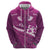 Pink Polynesia Hoodie Tribal Pattern Tropical Frangipani