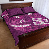 Pink Polynesia Quilt Bed Set Tribal Pattern Tropical Frangipani LT14 - Polynesian Pride