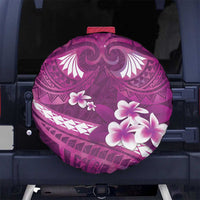 Pink Polynesia Spare Tire Cover Tribal Pattern Tropical Frangipani LT14 - Polynesian Pride