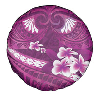 Pink Polynesia Spare Tire Cover Tribal Pattern Tropical Frangipani LT14 - Polynesian Pride