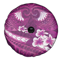 Pink Polynesia Spare Tire Cover Tribal Pattern Tropical Frangipani LT14 - Polynesian Pride