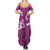 Pink Polynesia Summer Maxi Dress Tribal Pattern Tropical Frangipani