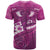 Pink Polynesia T Shirt Tribal Pattern Tropical Frangipani