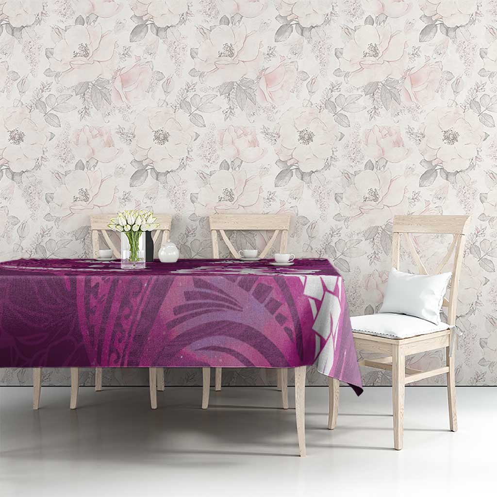 Pink Polynesia Tablecloth Tribal Pattern Tropical Frangipani LT14 - Polynesian Pride