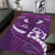 Purple Polynesia Area Rug Tribal Pattern Tropical Frangipani